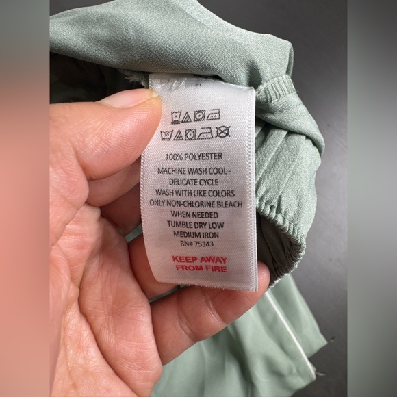 Jason Wu Wide Leg High Rise Green Pants - Picture 5 of 9